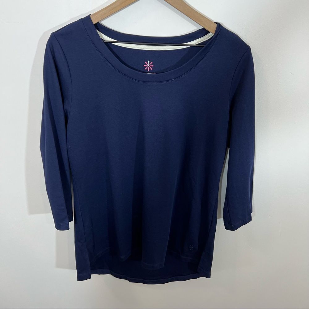 New Isaac Mizrahi Essentials Pima Cotton 3/4 Sleeve Top | Size M - Picture 2 of 8